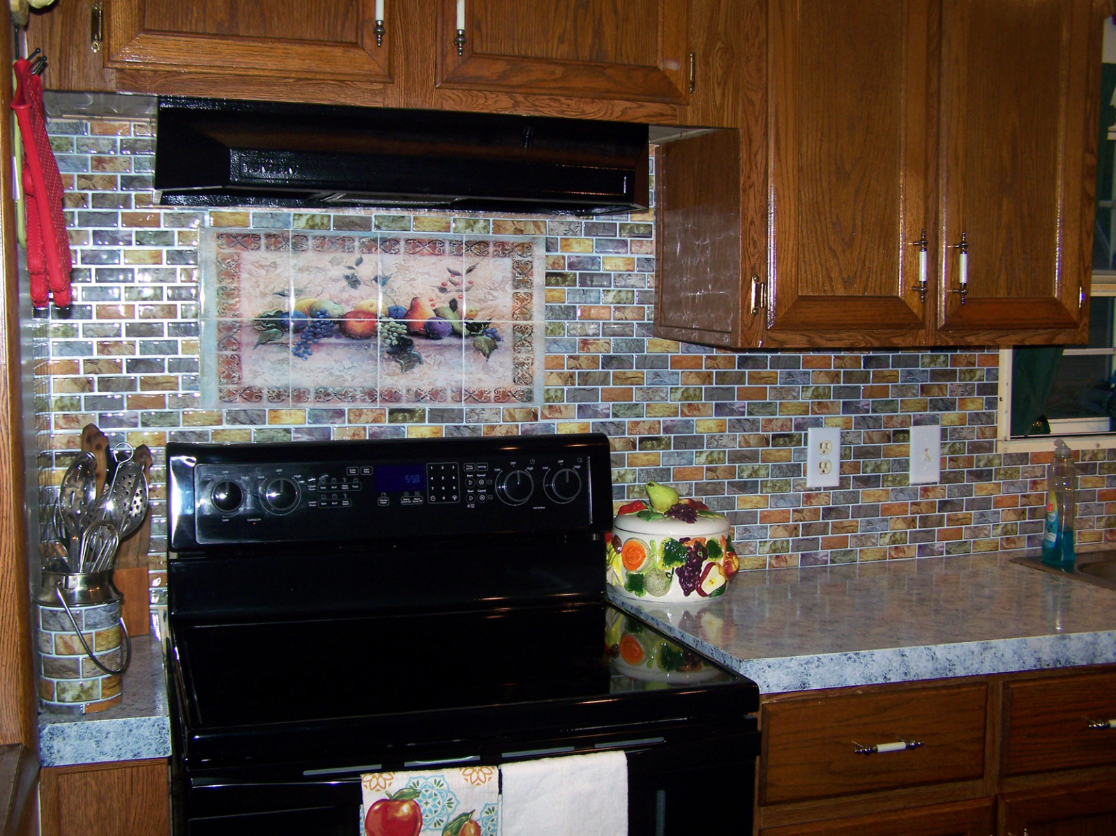 36 x 24 Art Mural Ceramic Grape Backsplash Tile #148