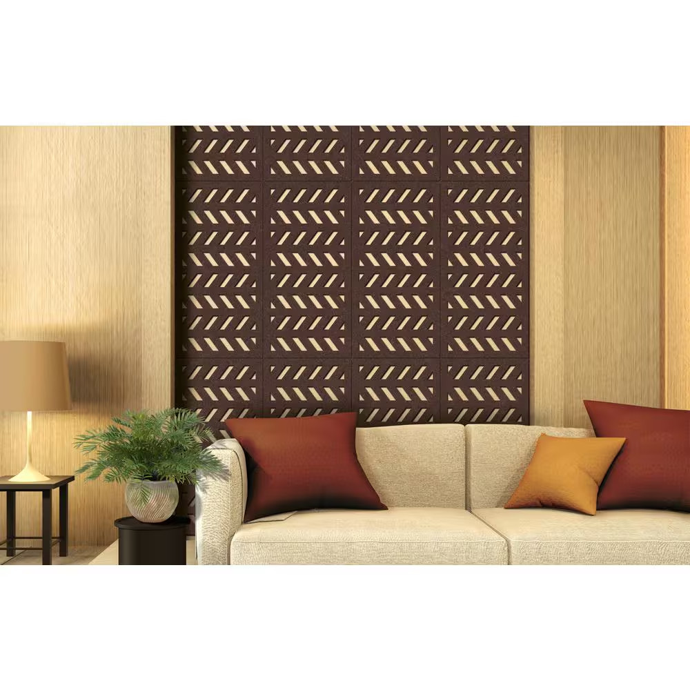 5/16 In. X 24 In. X 48 In. Herringbone Modular Hardwood Composite Decorative Fen