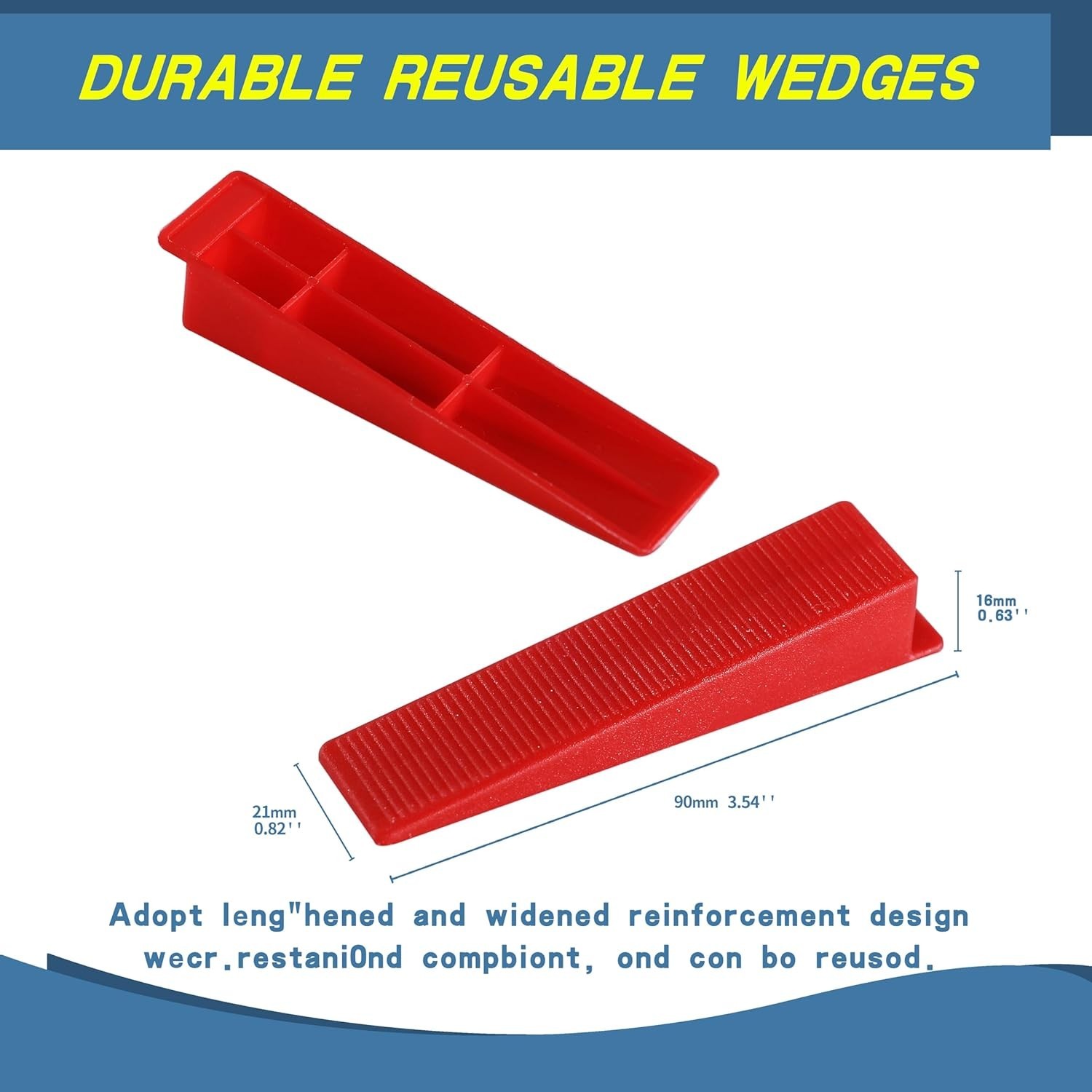Tile Leveling System-500 pcs 1/8inch Tile Spacers + 150 pcs Tile Wedges + 1 p…
