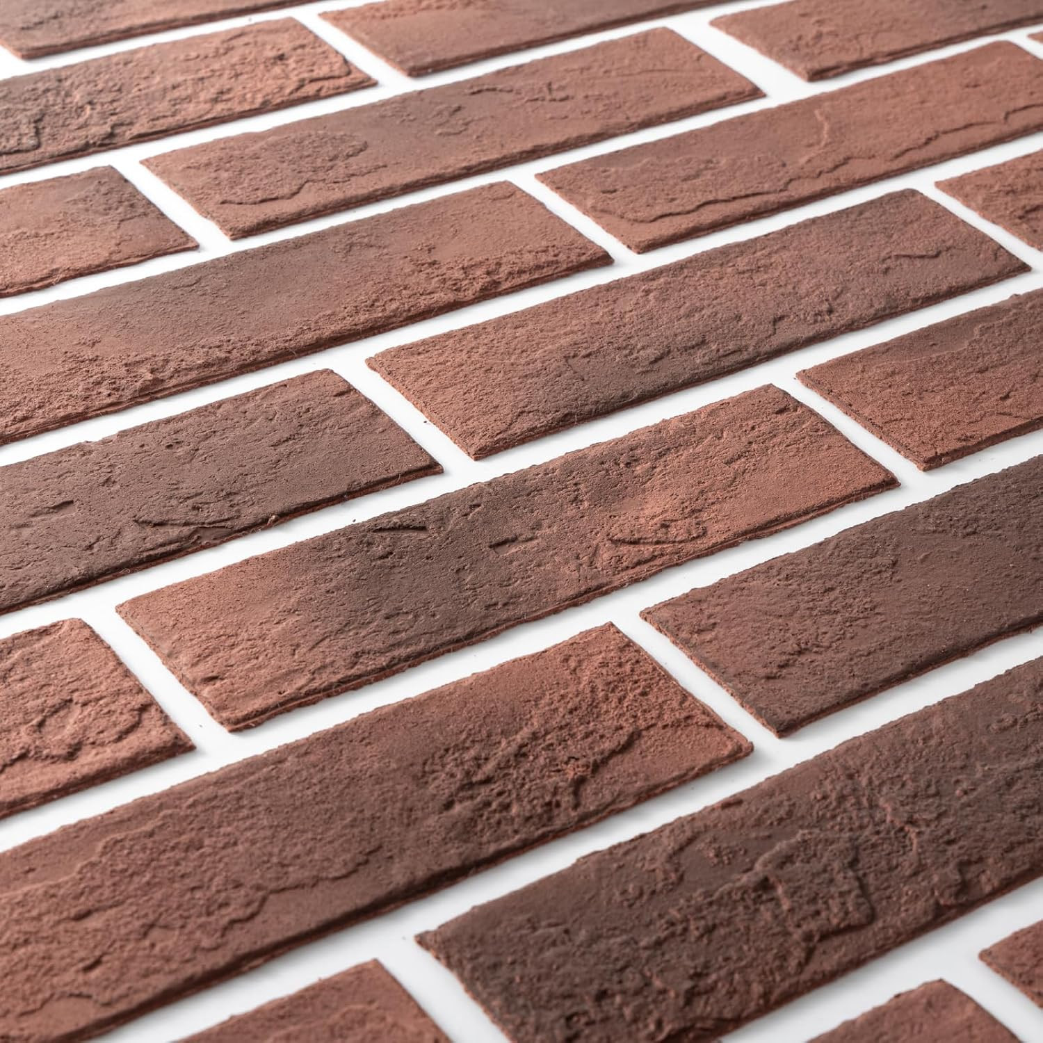 100 Pcs Vintage Red Faux Brick Tiles for Interior Wall Decor, 14 Sq.Ft.