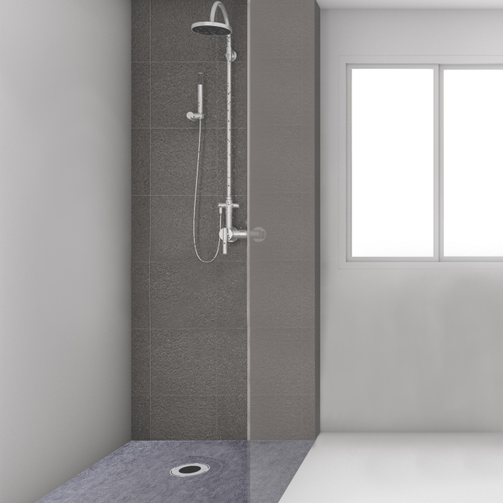 VEVOR Waterproofing Shower Kit Shower Kit Tray 48”x72” with Central Drain ABS