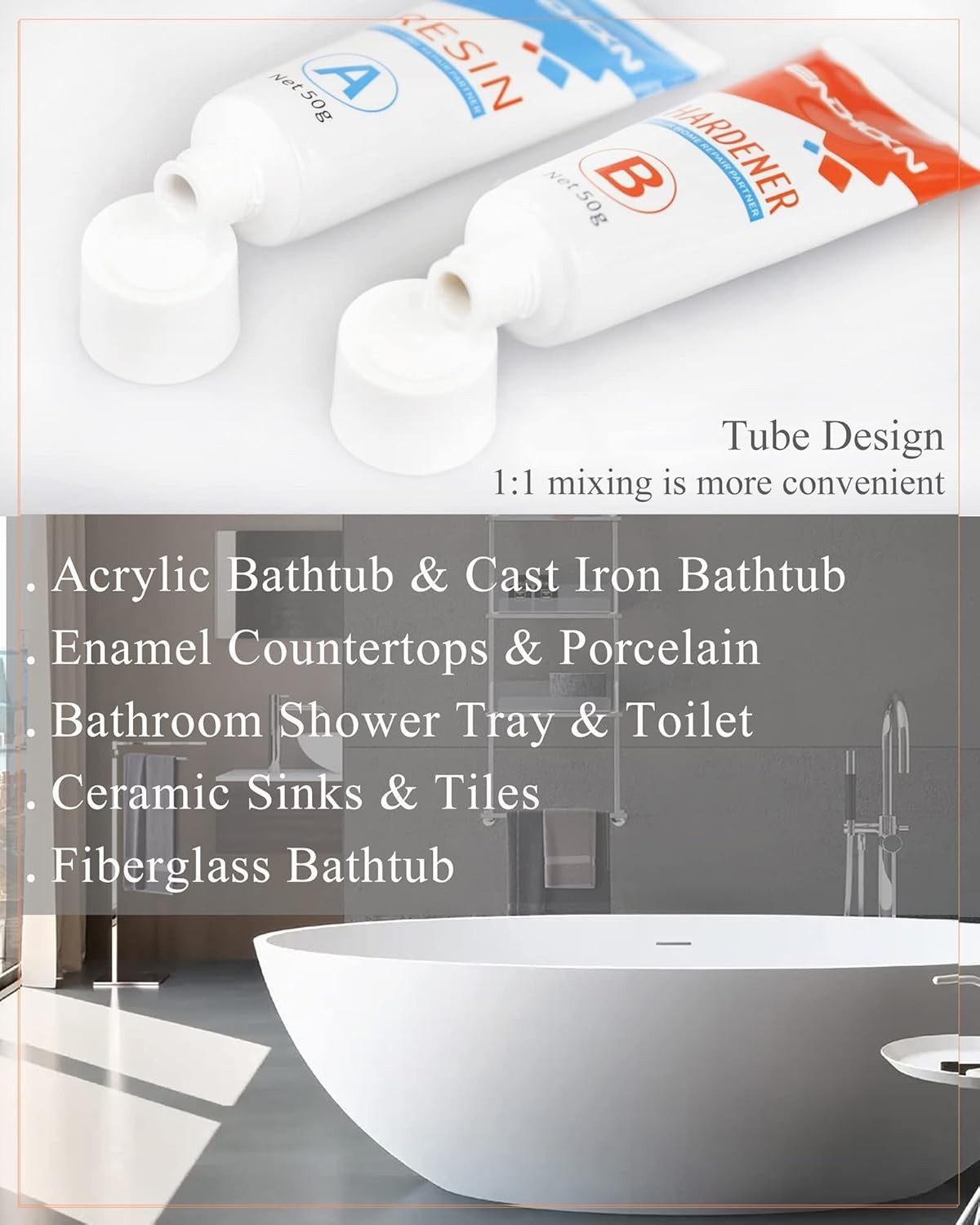 Bath Repair Kit White, Enamel, Porcelain, Acrylic, Fiberglass, Ceramic Sink, …