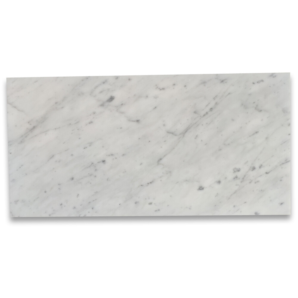 C48H 12×24 Carrara Marble Wall Floor Tile Honed White Carrera Venato Bianco