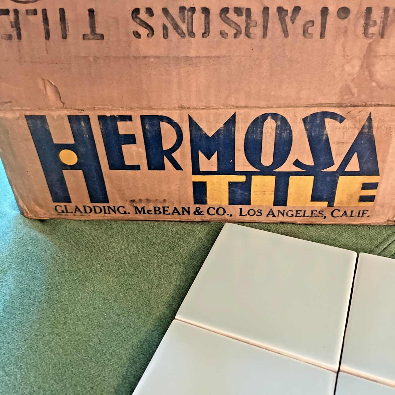 NOS Hermosa Tile 4”x4” Color Robins Egg Blue? Color BH-126