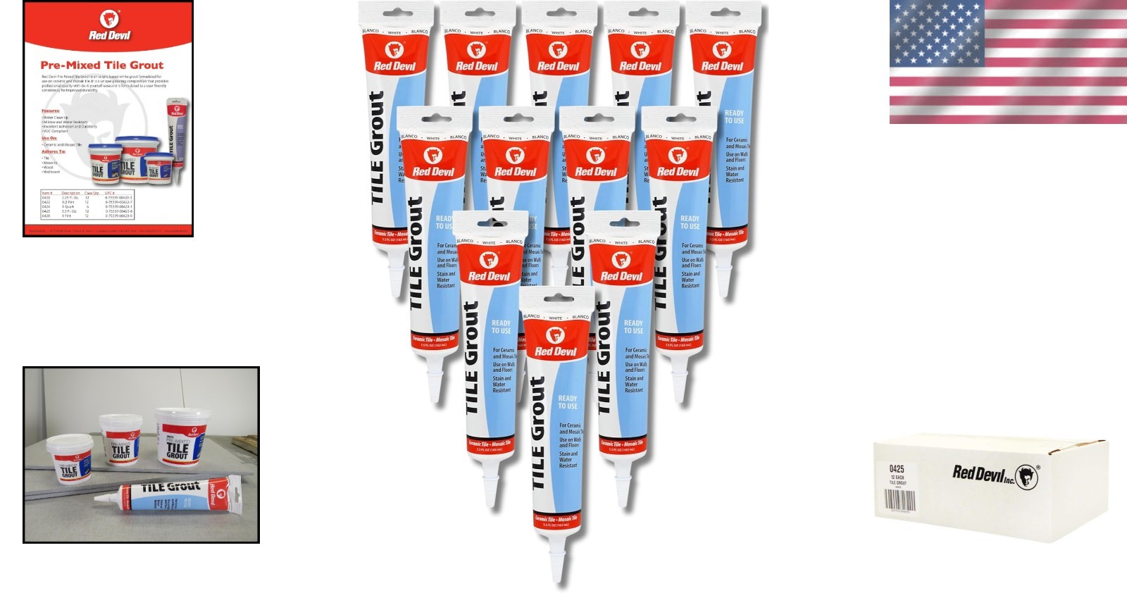 Versatile Acrylic Grout – Professional Quality (12-Pack)