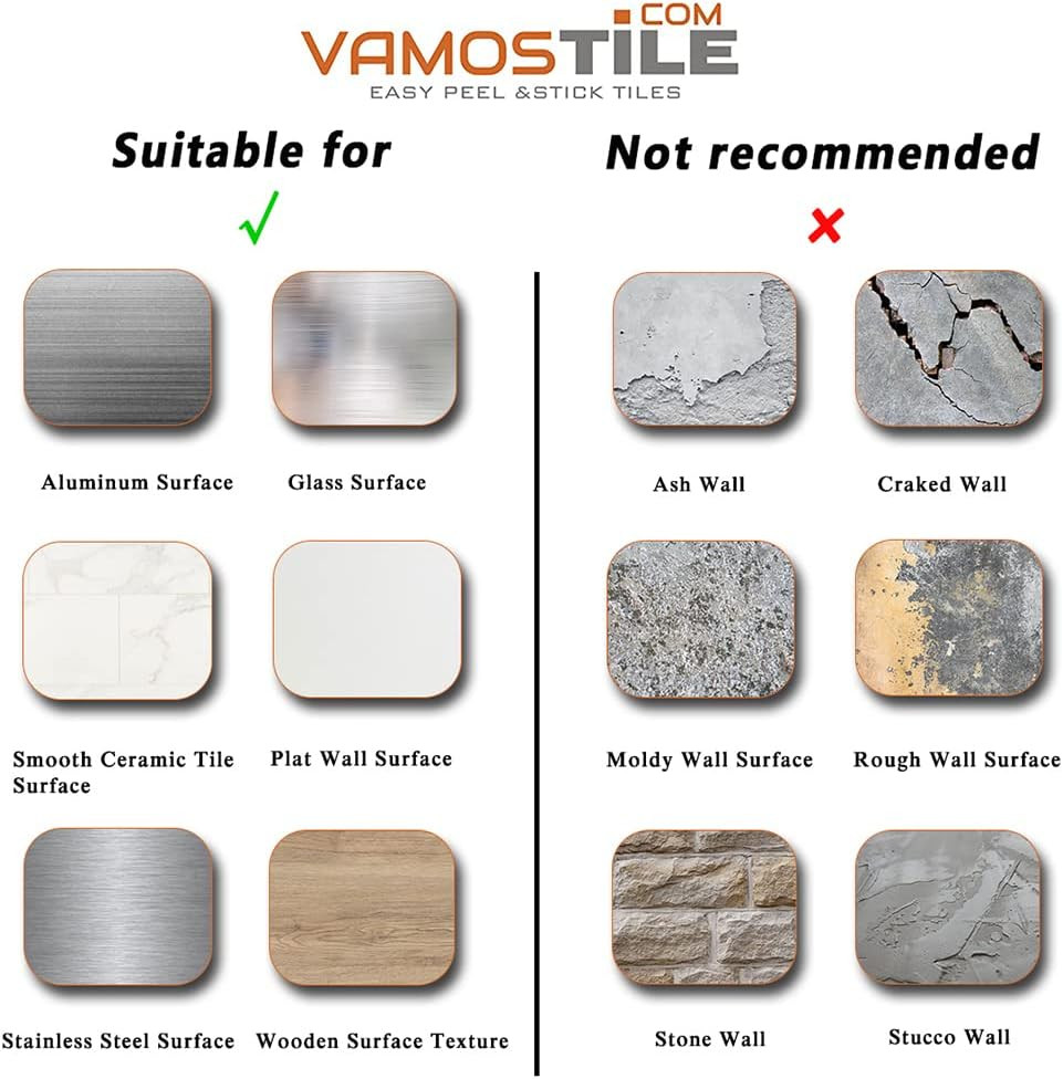 10-Sheet Peel and Stick Tile Backsplash,12 Inchesx12 Inches Premium Wall Sticker