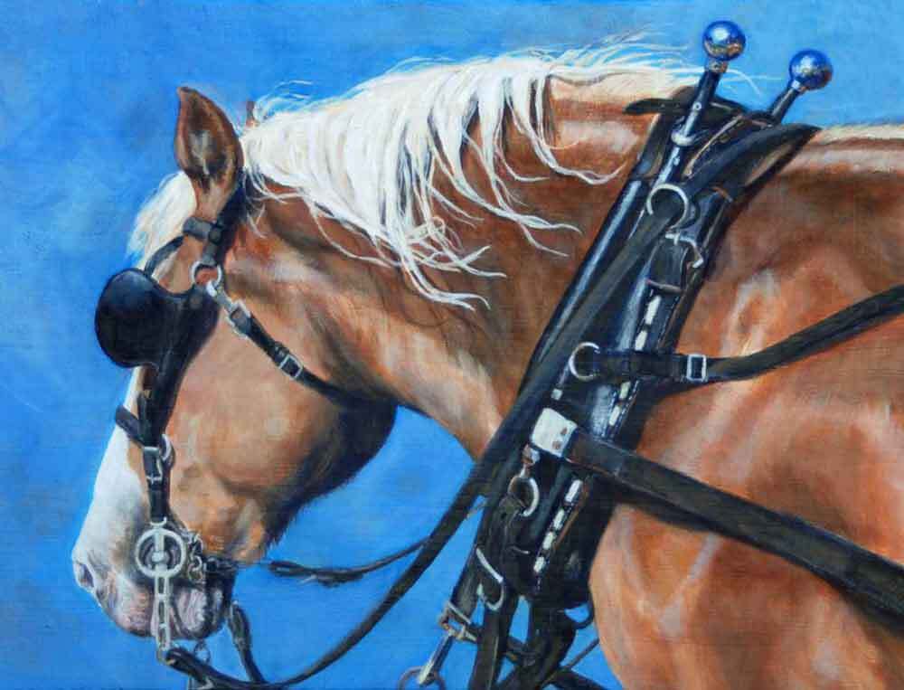 Draft Horse Accent & Decor Tile Debbie Hughbanks Country Life Art DHA021AT