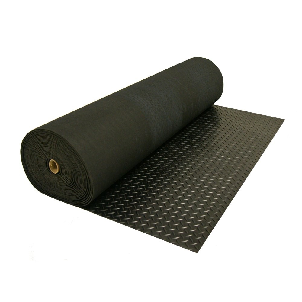 DiamondPlate Rubber Flooring Roll 3 mm x 4 ft x 2 ft Roll Black