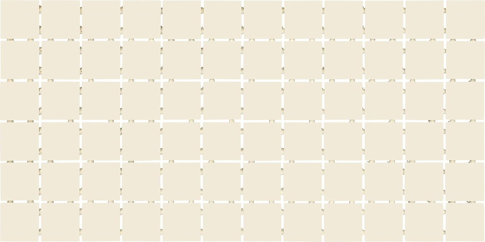 2″ x 2″ Semi-Gloss Biscuit Ceramic Mosaic for Backsplashes & Walls, 12 PC
