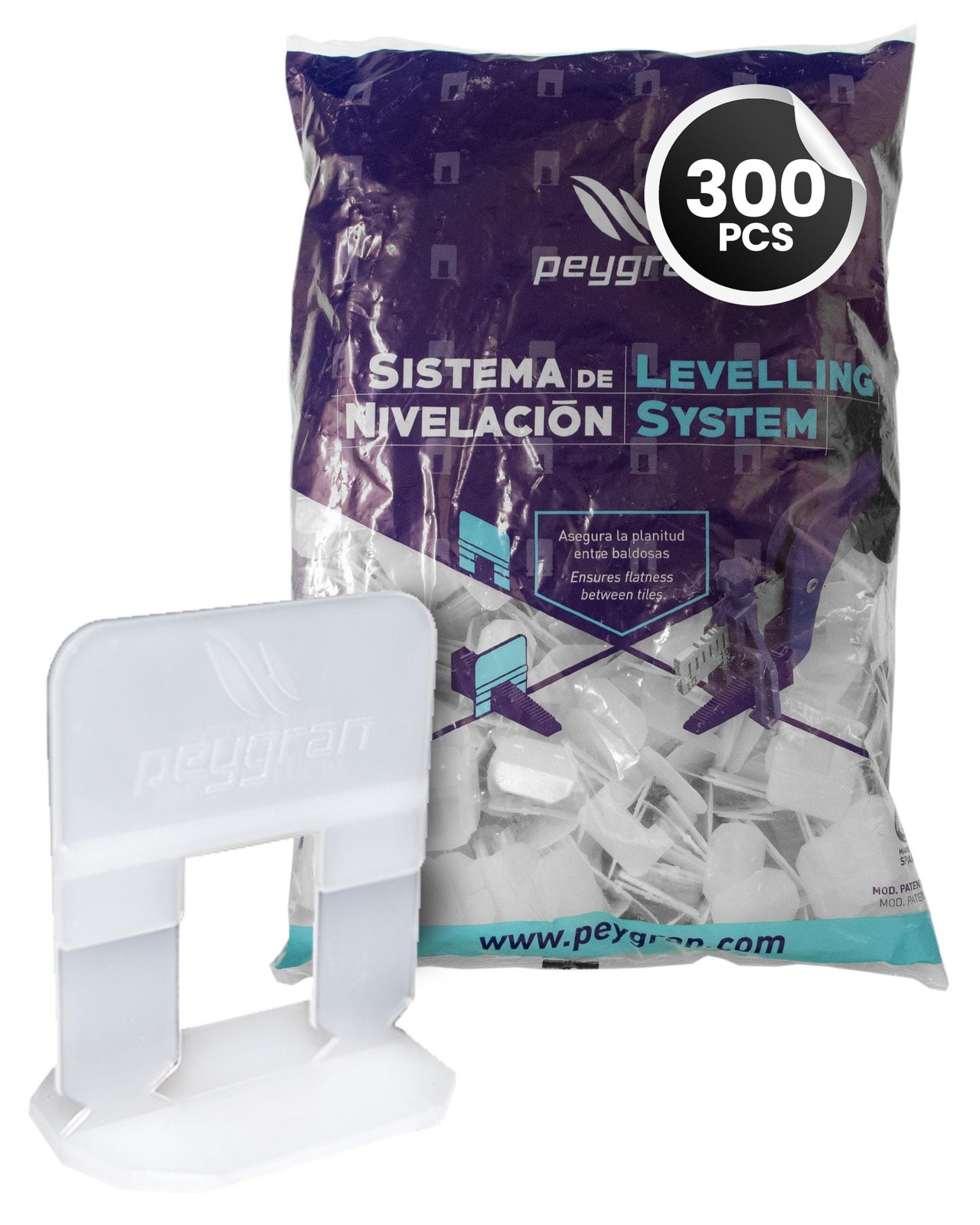 Peygran Tile Leveling System 1/32″ (1MM): 300 Tile Leveling Clips for Lippage…