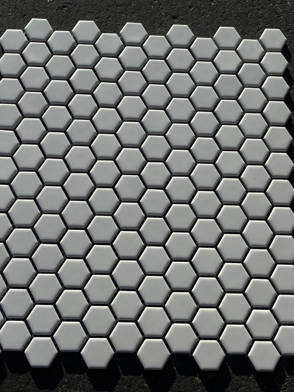 1 White Hexagon Porcelain Mosaic Matte Tile Floor Or Wall New 12×12 Commercial