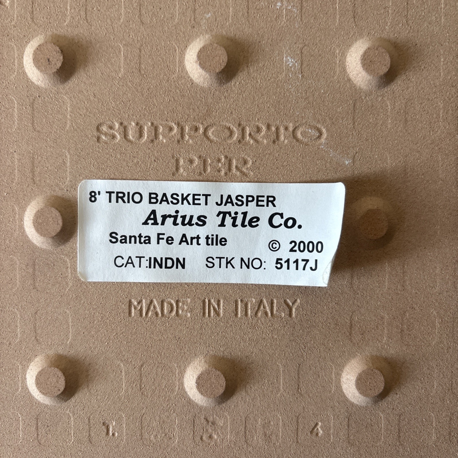 VTG 2000 Santa Fe Art Tile 8″ Trio Basket Jasper Arius Tile Co Native Italy