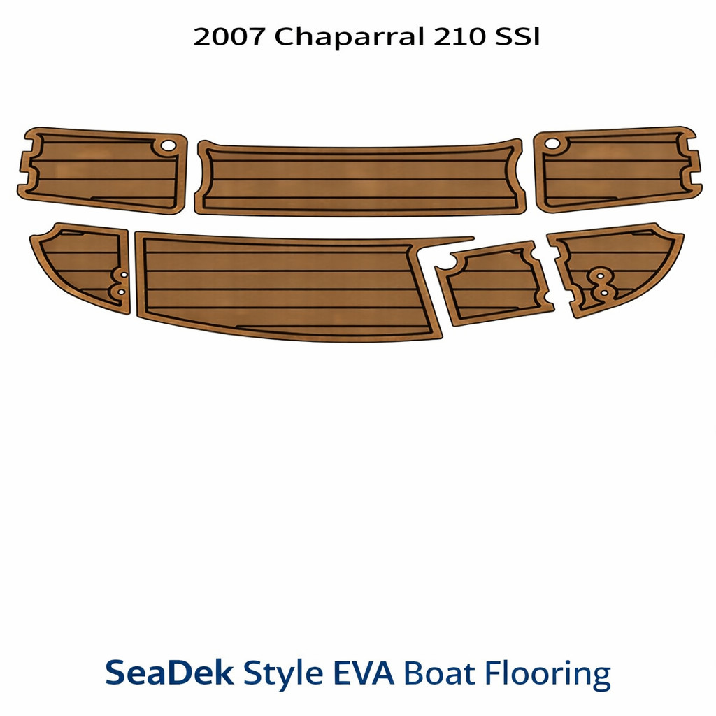2007 Chaparral 210 SSI Swim Step & Transom Pad – SeaDek Style EVA Boat Flooring