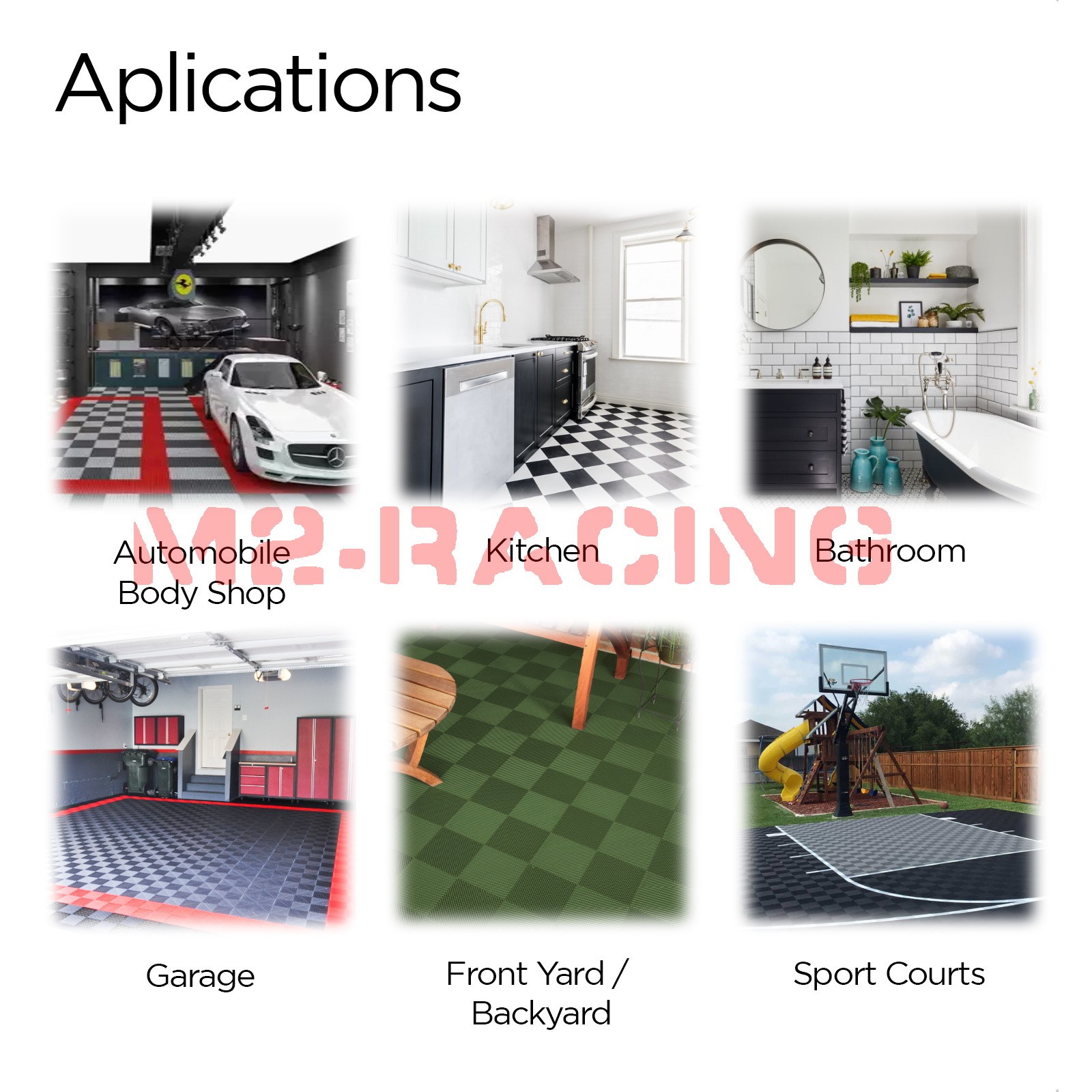 42pcs 16″x16″ Orange Garage Floor Mat Perforated Flooring Tile Shop Interlocking