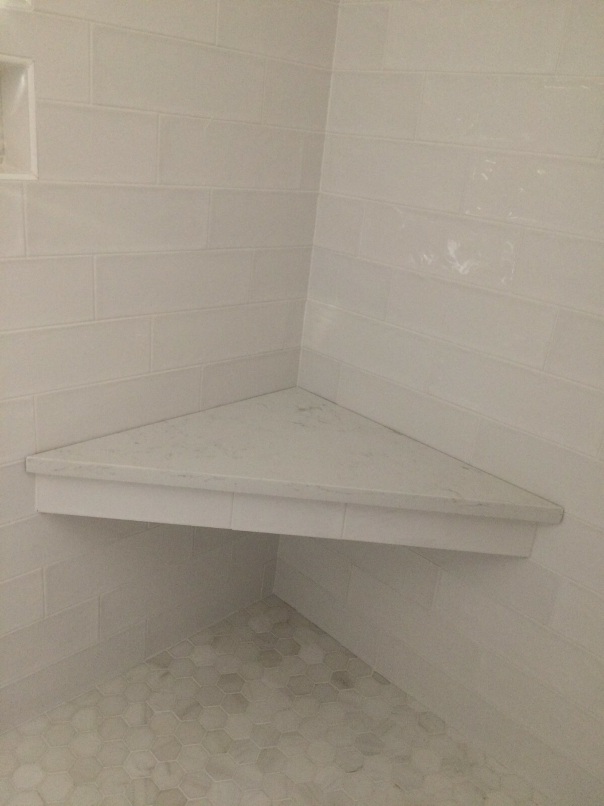 Shower Floating Bench – Schluter Kerdi-Board 2″ with Stainless Steel – Face 17in