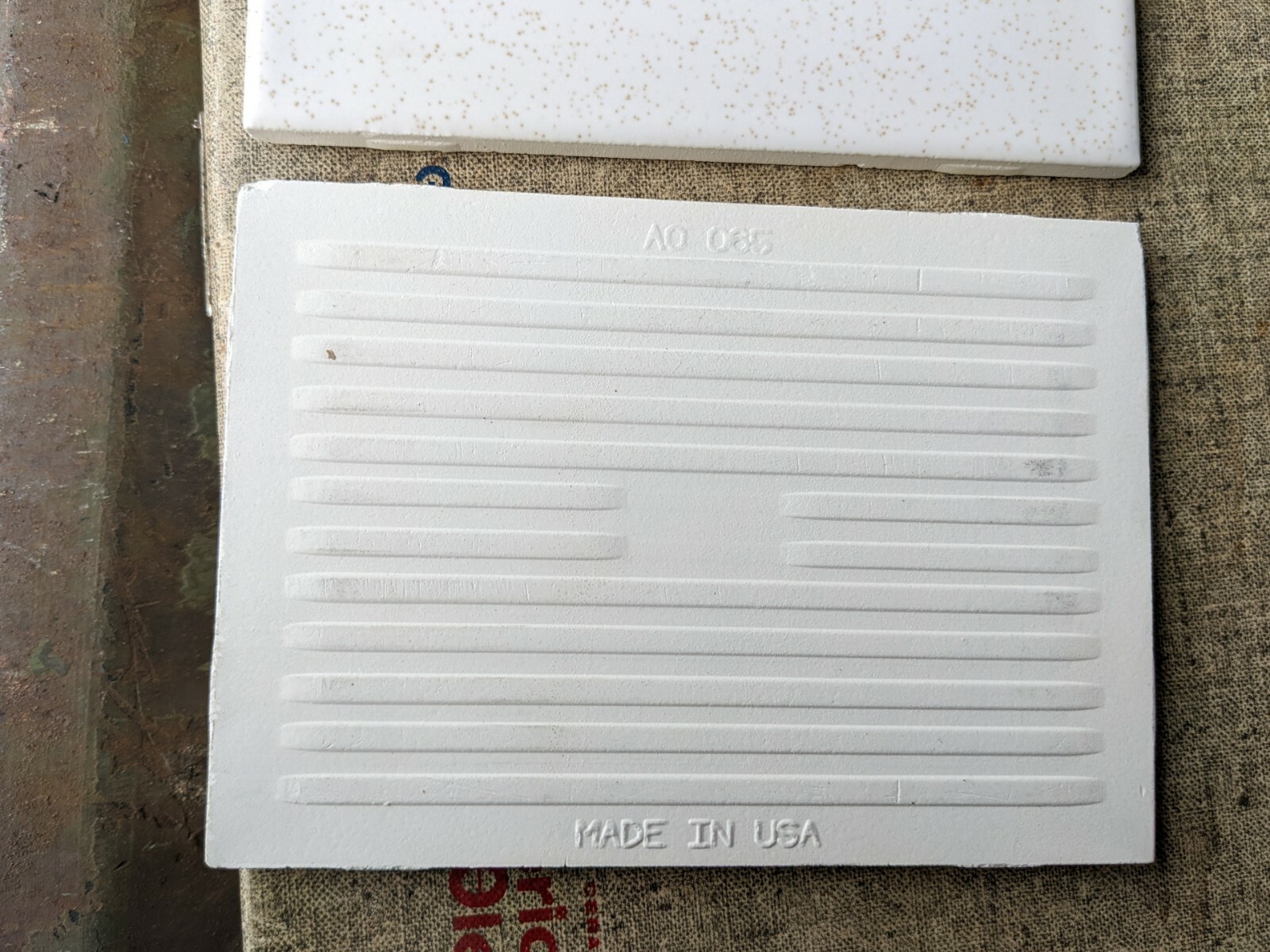 2 pcs American Olean Gloss Gold Mist #48 Gold specks Ceramic Tile 6″ x 4-1/4″