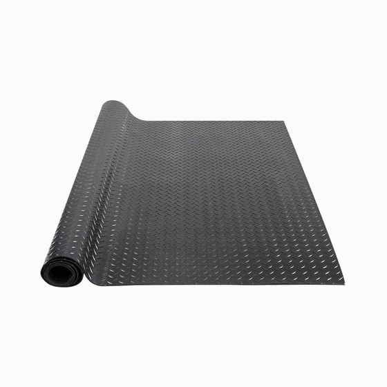 Diamond-Plate Rubber Flooring Roll 3mm x 4ft x 6ft Garage Floor Mat SBR