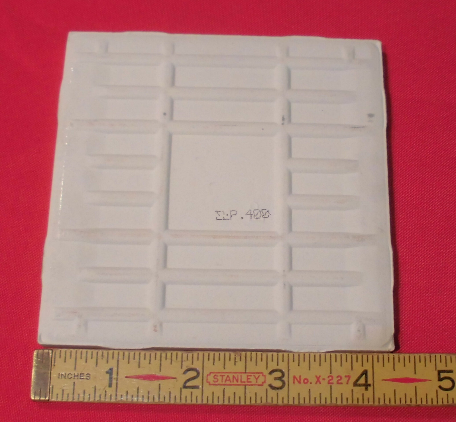 1 pc. Mayan White: Glossy Ceramic Tile by Daltile 4-1/4″ Tiny Bumpy, Dimple NEW