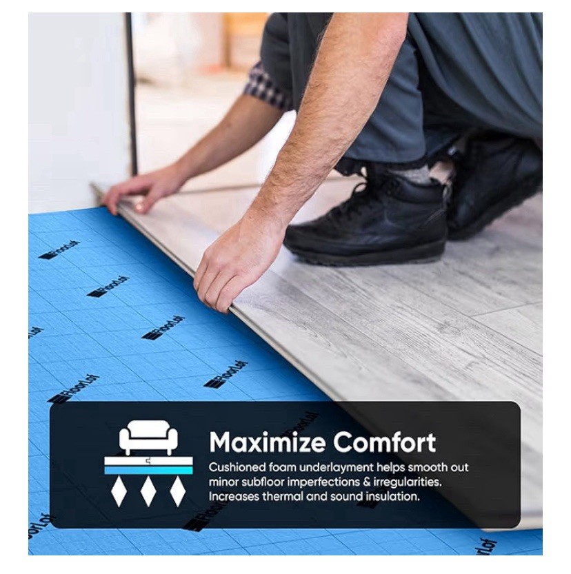 Floorlot BlueStep Underlayment With Moisture Barrier (200 Sq Ft)