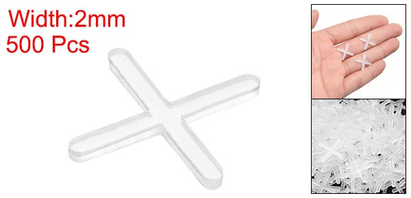 500pcs Tile Spacers 2mm Hard Plastic Cross Tiles Leveler Spacer for Ceramic