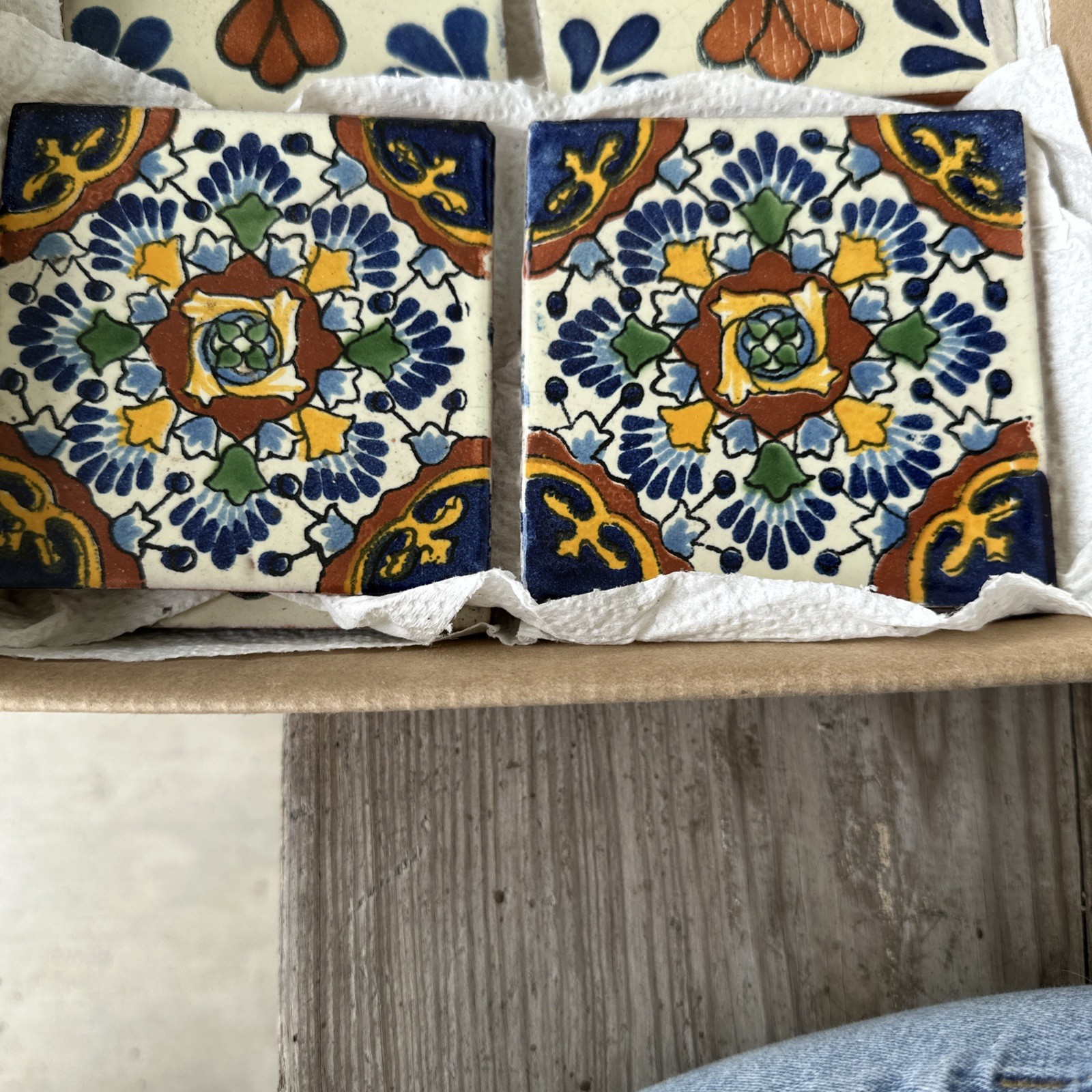 Set Of 14 Terra Cotta Tiles