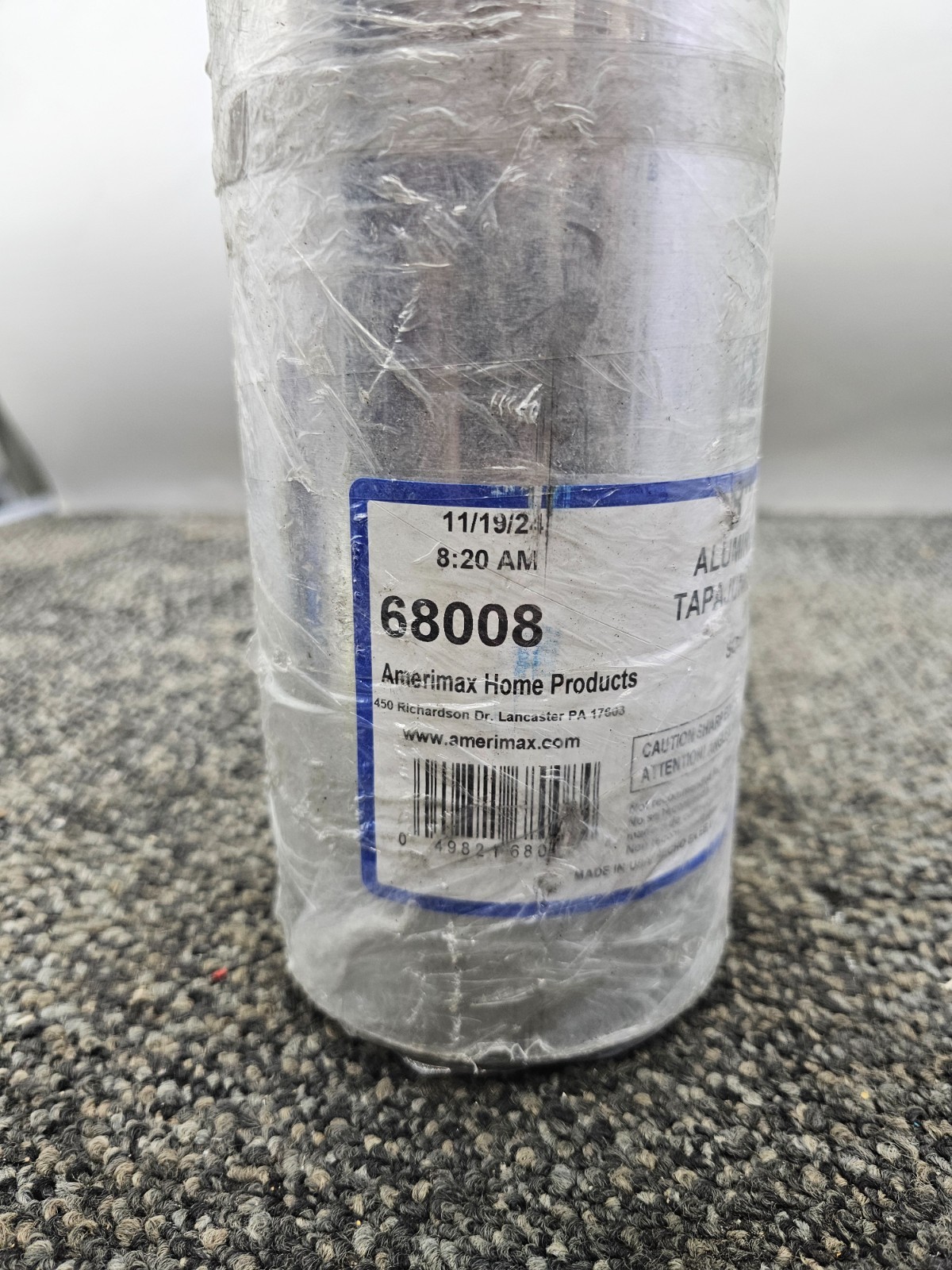 Amerimax 68008 8 inch x 50 ft. Aluminum Roll Valley Flashing Mill Finish