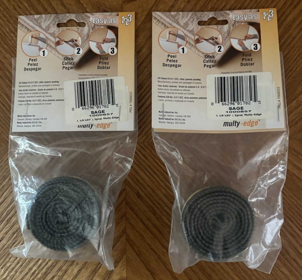 2 Packs Sage Multy-edge Adhesive Carpet Finishing Edge New In Original Packaging
