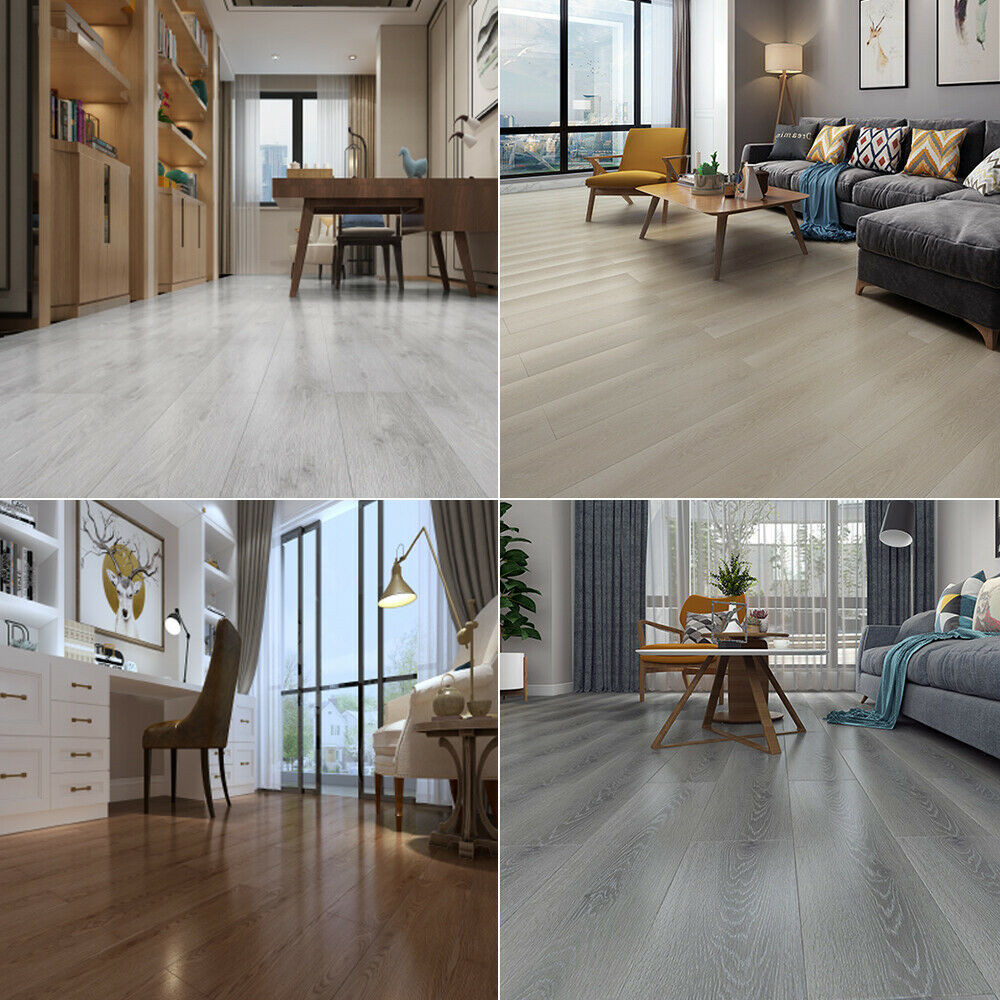 36Pcs Self-Adhesive PVC Vinyl Floor Planks Wood Tiles Peel Stick 54 Square Feet