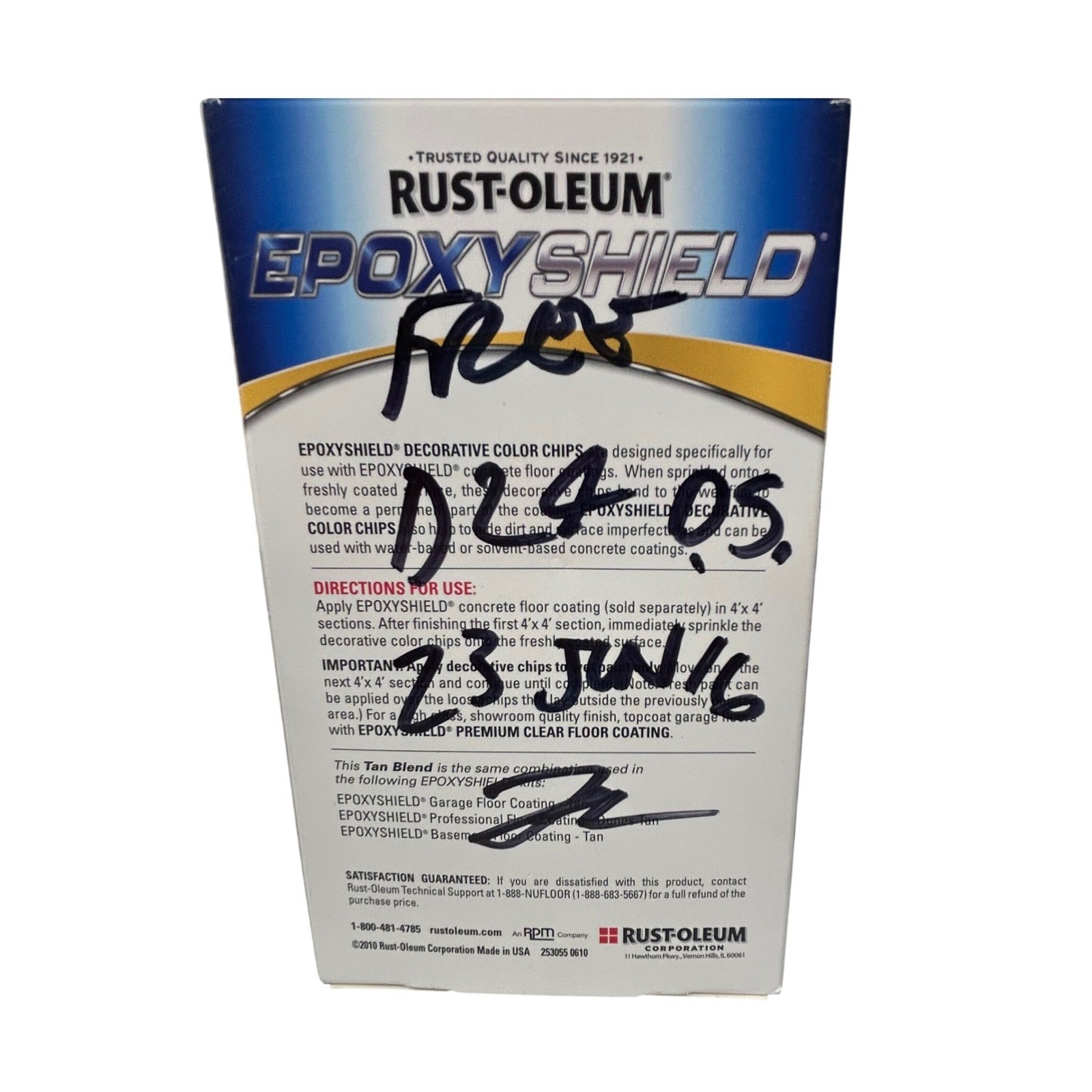 Rust-Oleum EpoxyShield Decorative Color Chips Tan Blend 1lb 250 sq ft NEW