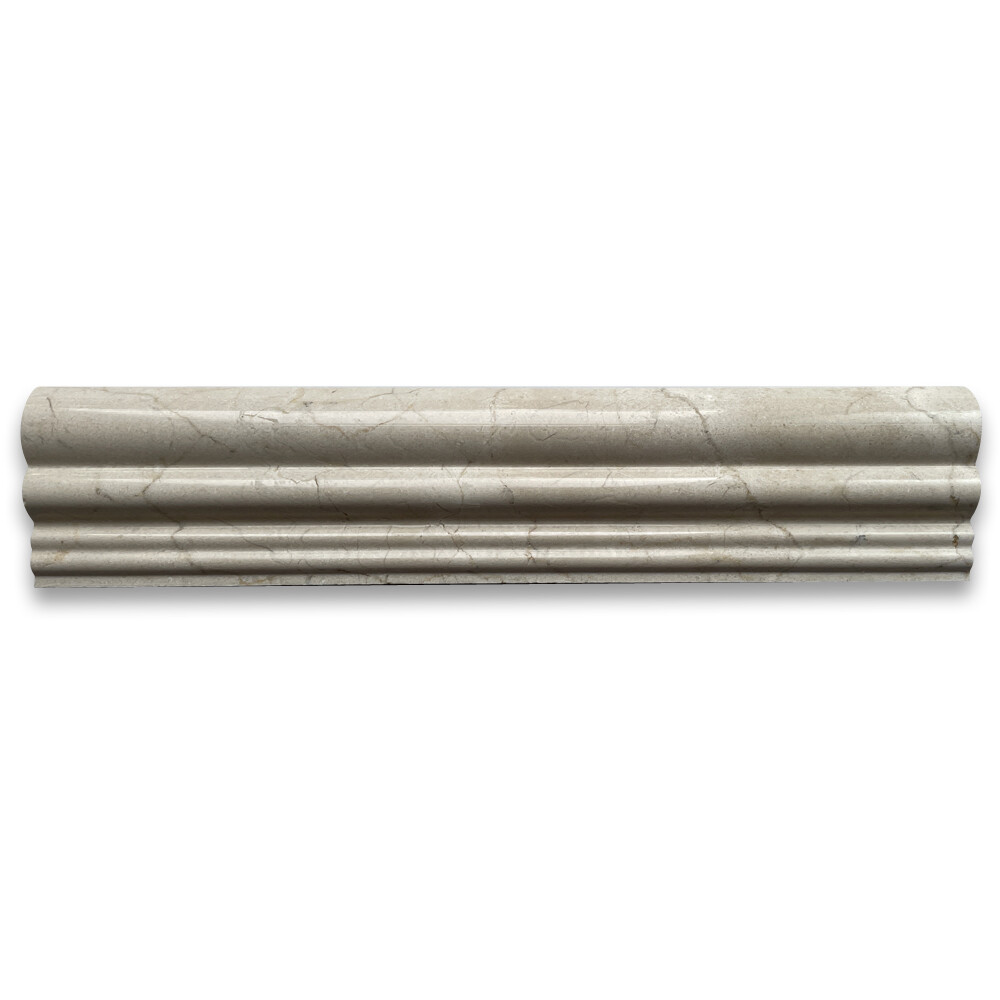 M14P Crema Marfil Marble 2-1/2×12 Chair Rail Trim Molding Polished