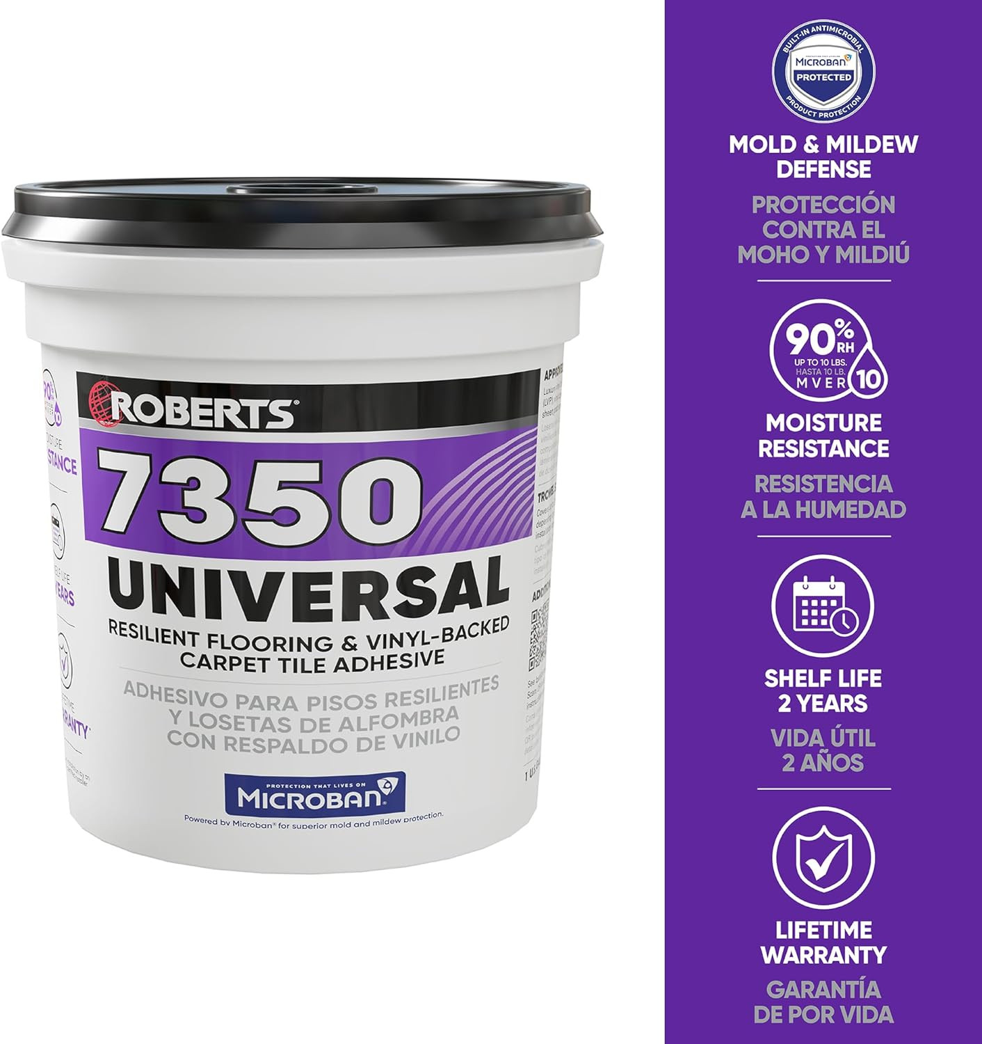7350-1 1 Gallon Universal Vinyl Flooring Adhesive, off White