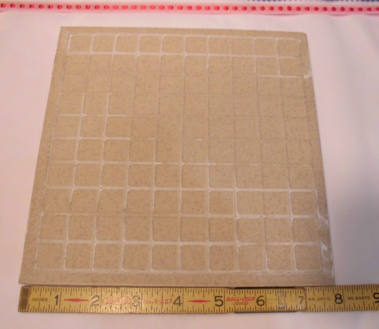 1 pc. Speckled: Smooth Porcelain Floor Tile 8″ X 8″ Light Beige + Gold Specks