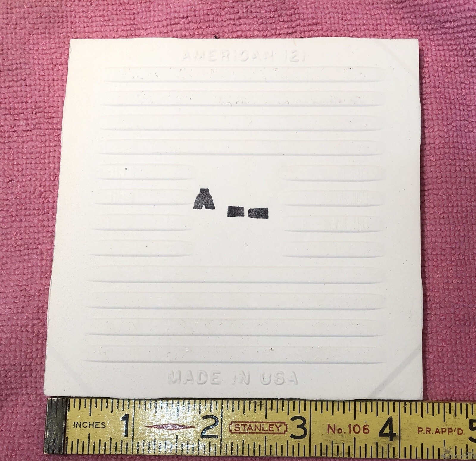 1 pc. Vintage *Pink Blush* Glossy Ceramic Tile #23 by American Olean 4-1/4″ New