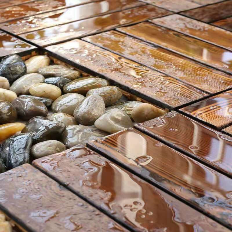 10x Deck Floor Tiles DIY Wood Floor Decking Interlocking Outdoor Garden Balcony