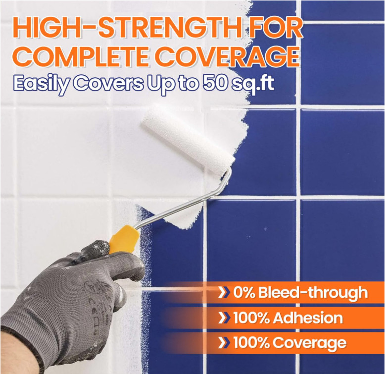 Specialty Tub and Tile Paint, Water-Based Tub and Tile Refinishing Kit with Tool