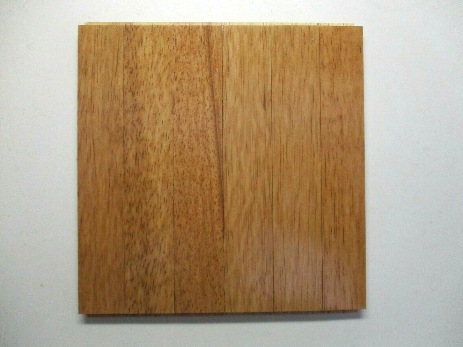 (1) 6″ x 6″Sq. Heritage Parquet Chestnut 53578 Hevea Wood 6 Finger Strip 112-200