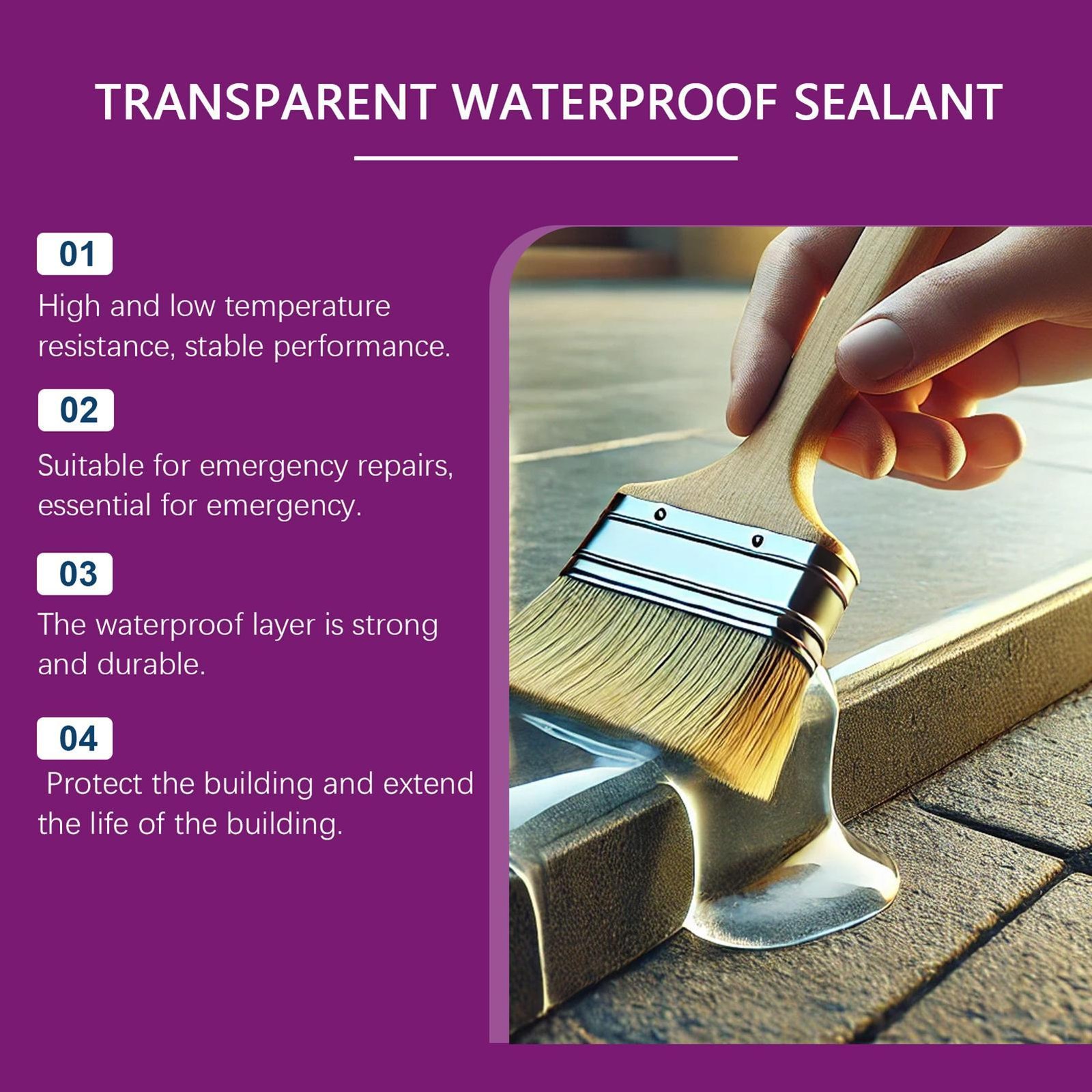 Invisible Waterproof Agent -Transparent Waterproof Insulating Sealant With Brush