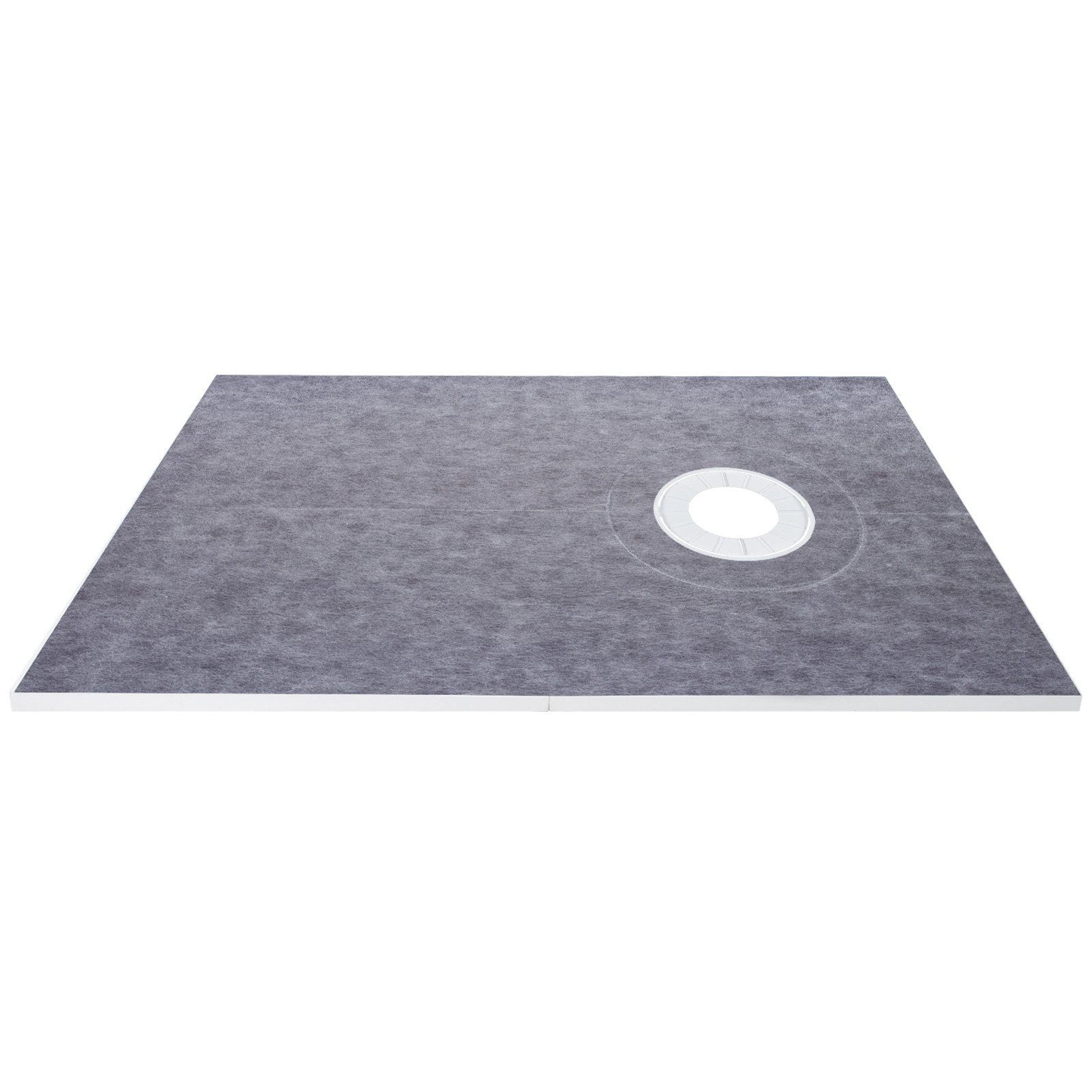 Heavy-Duty Shower Pan 38x60in with 4in PVC Drain Grate and Installation Kit