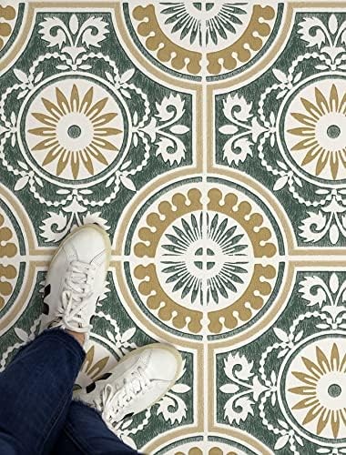12-in by 12-in Yellow Ezra Vinyl Peel & Stick Floor Tiles (10 Tiles), (10 sq.ft.