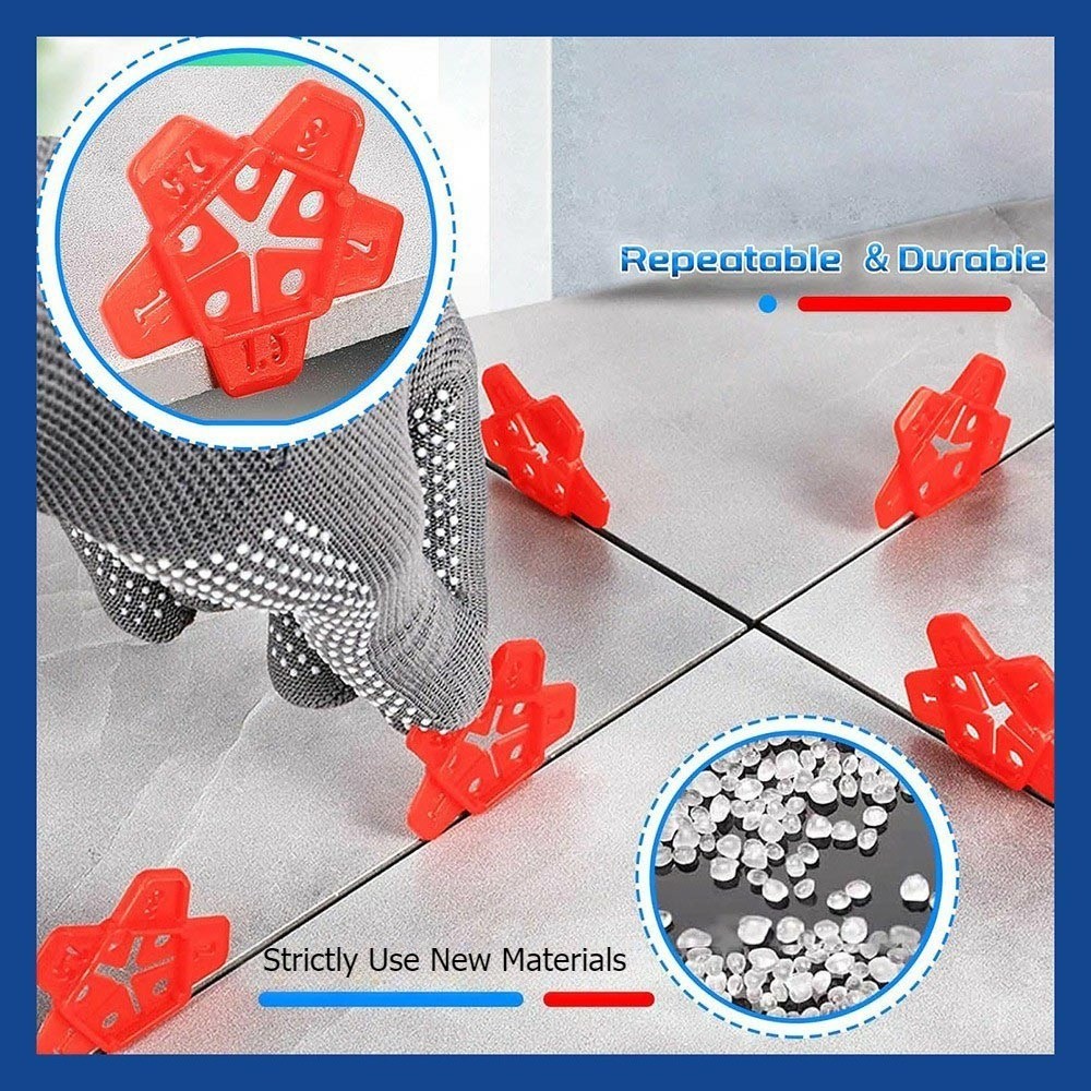 Reusable 5-in-1 Tile Grout Spacers 300PCS Set 1mm to 3mm Gap Alignment Tools