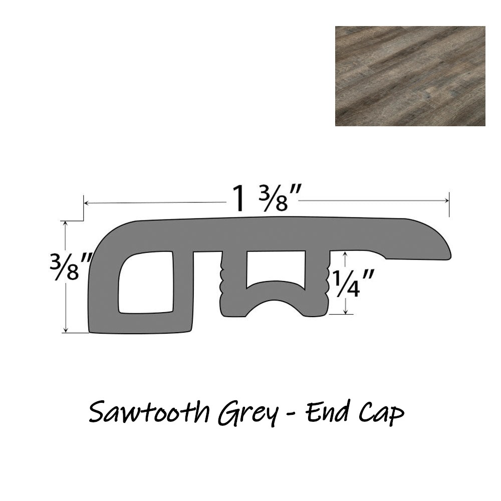 PRODURA Sawtooth Grey Waterproof 22mil Click Luxury Vinyl Plank 48″x7-3/8″x6mm