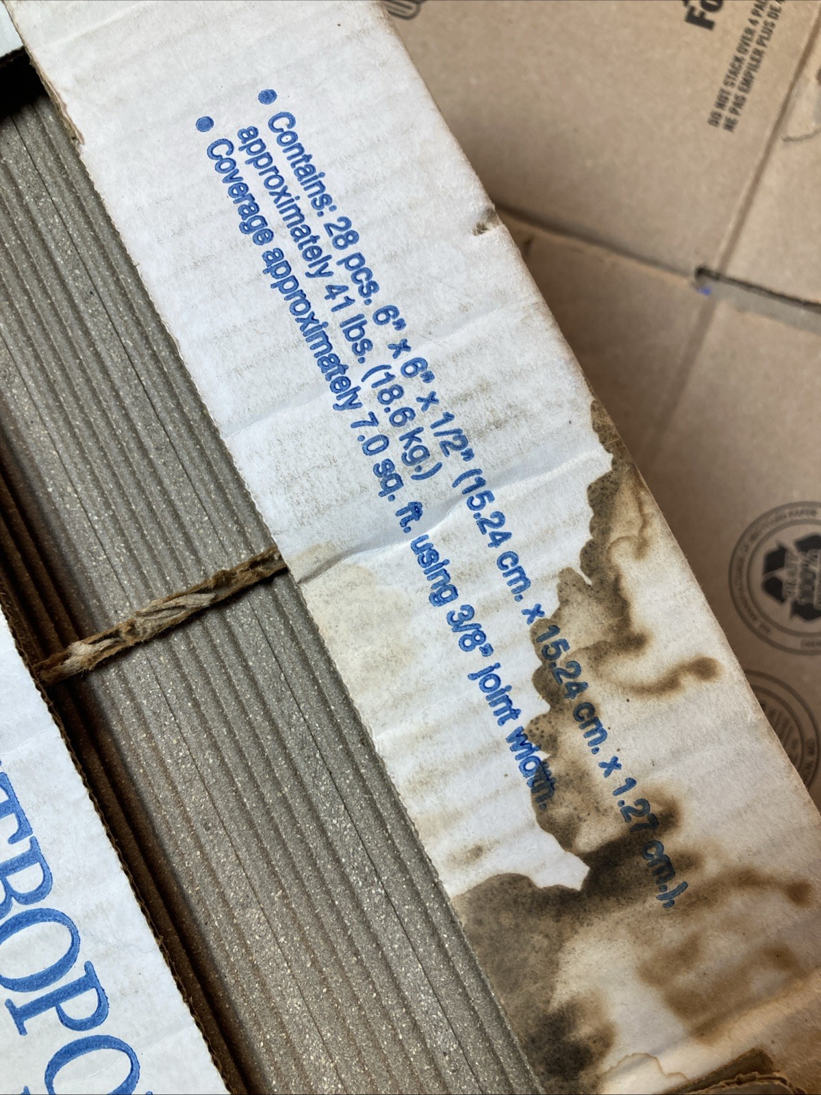 Metropolitan Ceramics USA MT107 6×6 Quarry Tile Ribbed Anti-Slip Full Box 28