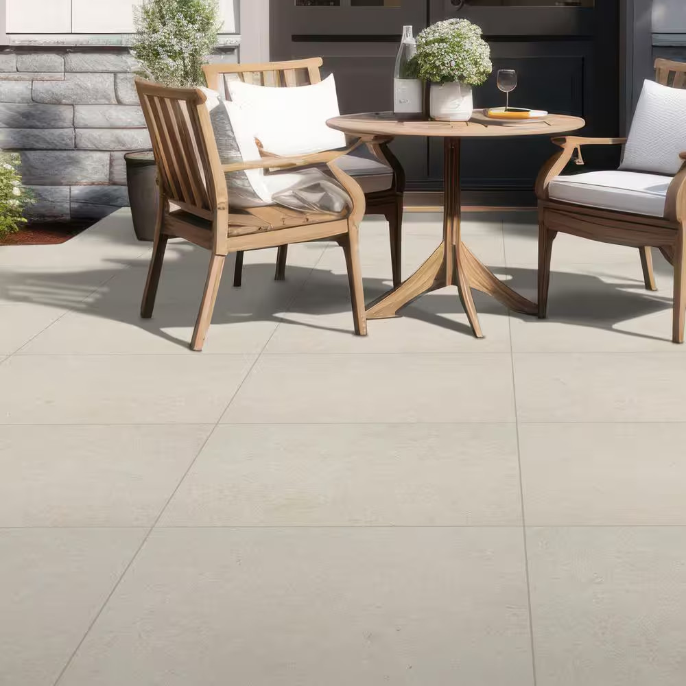 Living Style Pearl 2 Cm. X 24 In. X 24 In. Matte Porcelain Stone Look Paver (8 S