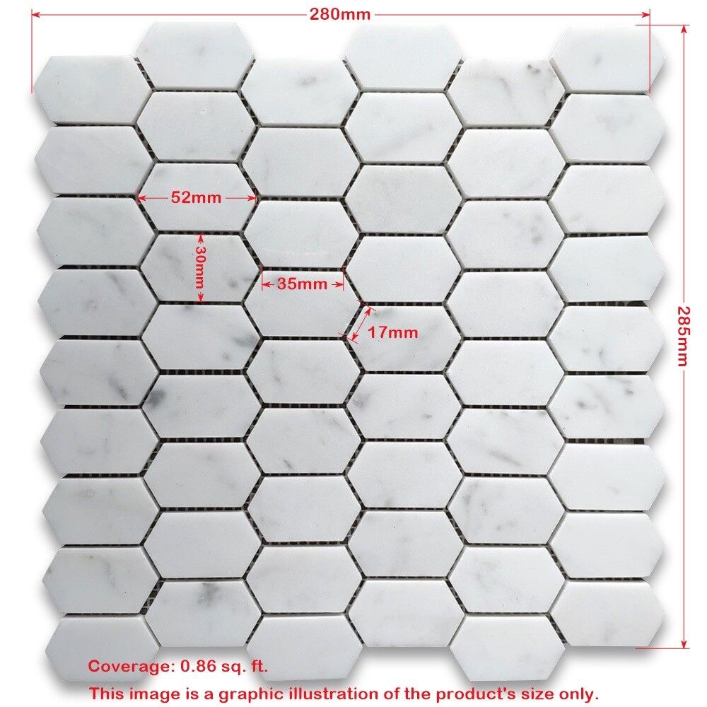 N30AXP Nero Marquina Black Marble Constellation Hexagon Mosaic Tile Polished