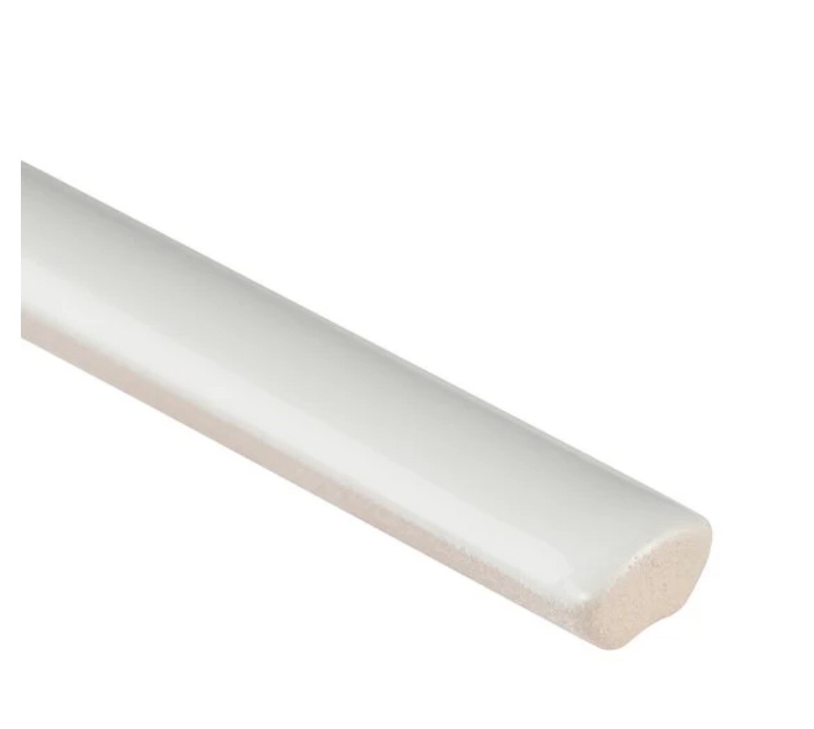 MSI- Whisper White 5/8″ x 6″ Glossy Polished Ceramic Wall Quarter Round