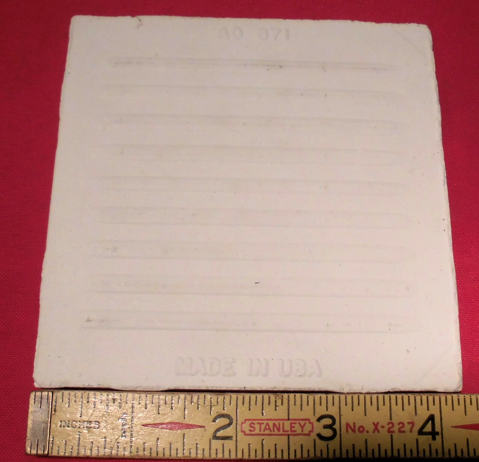 1 pc. *Maize* Glossy Ceramic Tile #24 by American Olean 4-1/4″ ; a yellow-brown