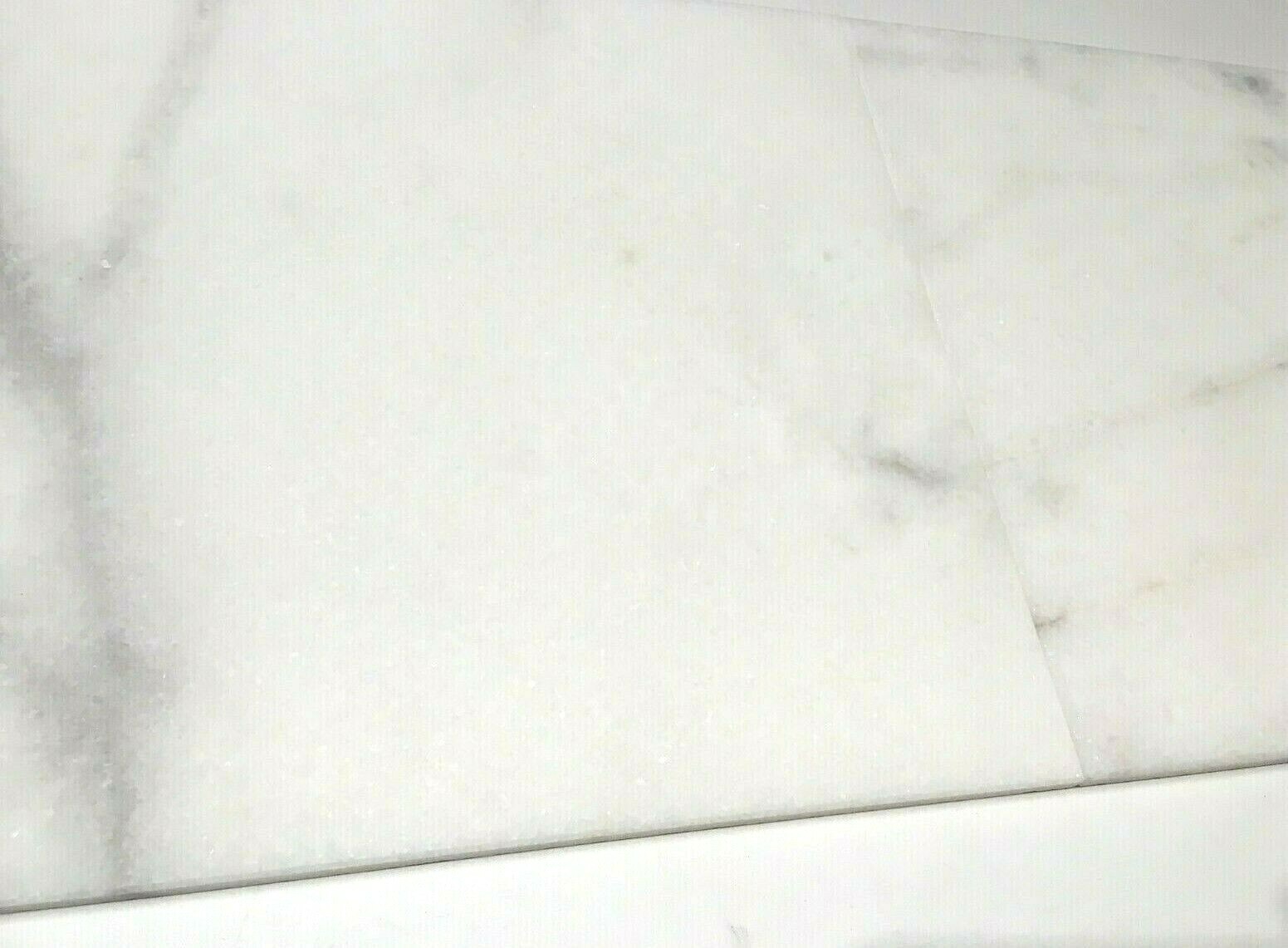 Carrara White 12×12 Honed Straight Edge Marble Tile Wall Backsplash Kitchen Bath