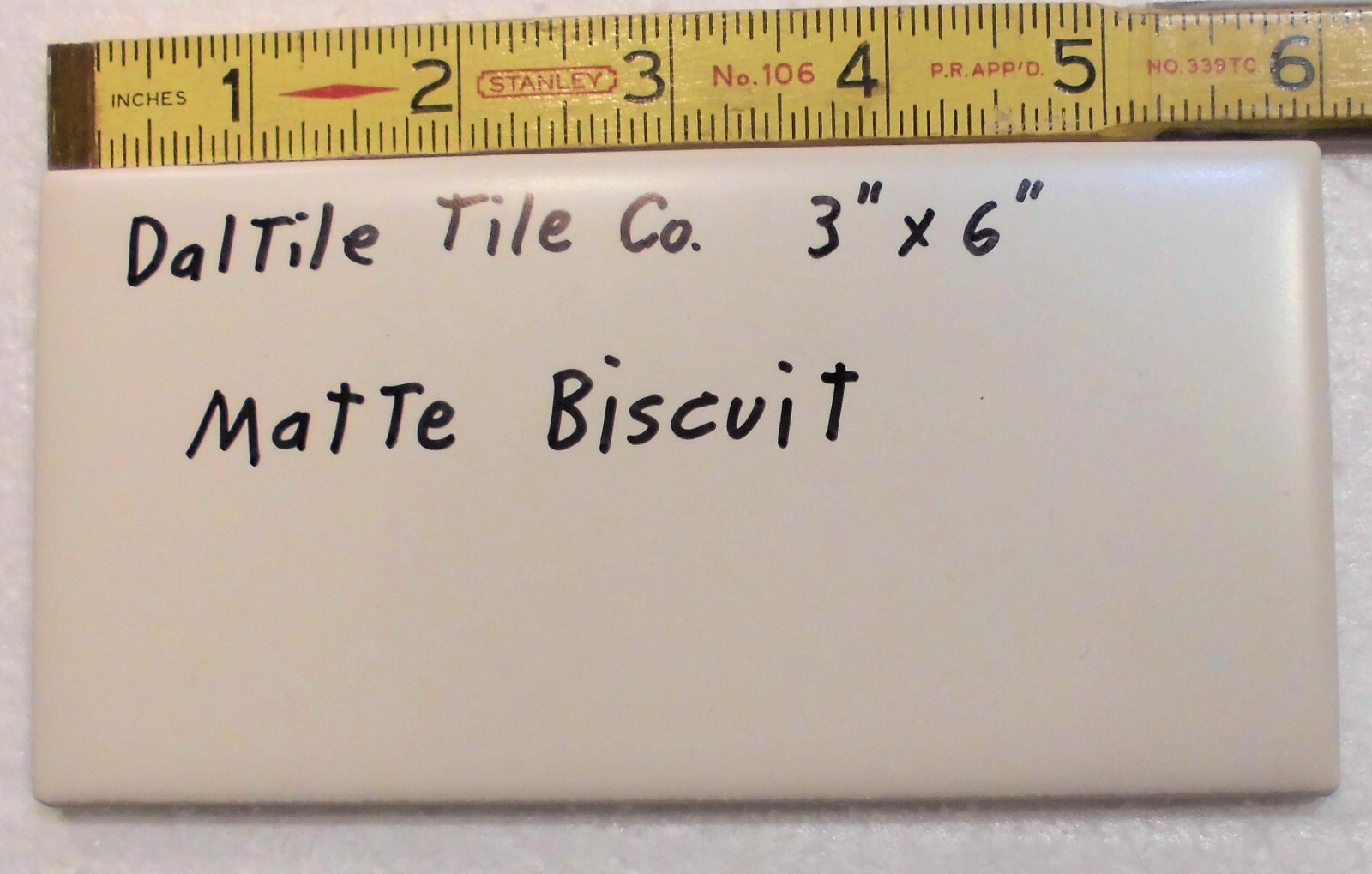 1 pc. Biscuit by Daltile #K775; 3″ X 6″ Matte Ceramic Tile; New Stock, Mint