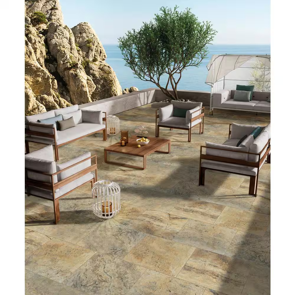 Tuscany Scabas 2 Cm. X 16 In. X 24 In. Tumbled Travertine Paver Tile (2.67 Sq. F