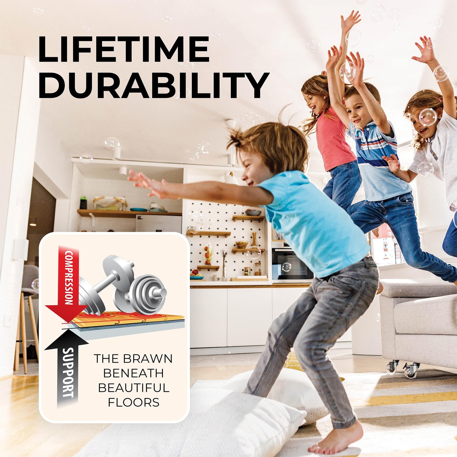 QuietWalk LV Luxury Vinyl, Laminate, or Wood Underlayment (Float, Glue, or Na…